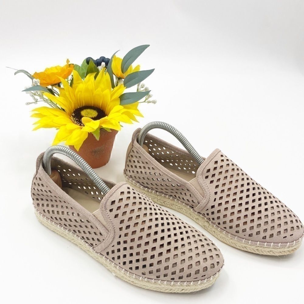 Steve Madden Women's Persy Leather Espadrilles Flats Tan Size 7.5M